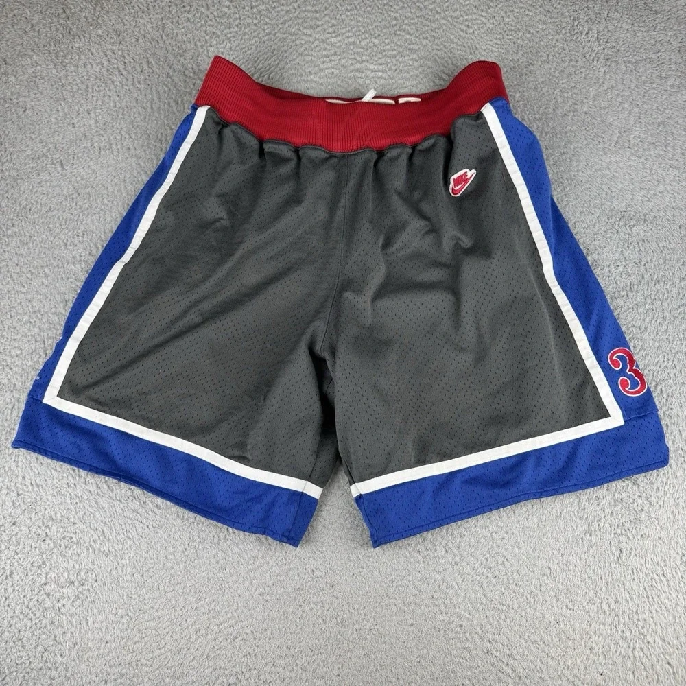 Vintage Nike Authentic Kansas‎ JayHawks Basketball Shorts L Paul Pierce Celtics